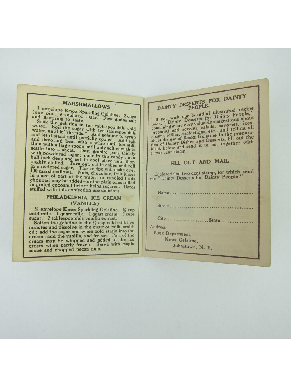 Victorian Trade Card Booklet Knox Gelatine White & Black Baby Cooks Antique 1910 - Picture 6 of 16